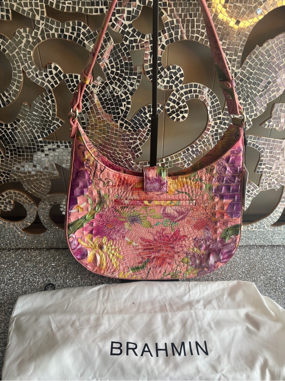 ⭐️Brahmin Fallon Perennial Melbourne DI Leather Shoulder Bag - Picture 7 of 10